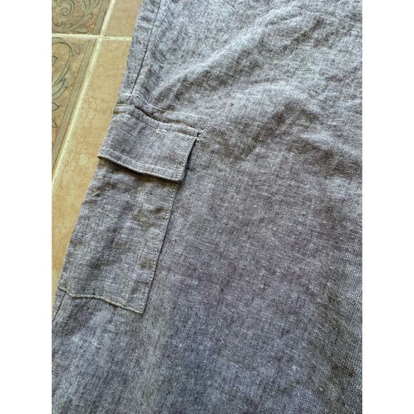 New without Tags! N  Y & Company 7th Ave Linen blend belt open leg Cargo Pant 12 - Picture 6 of 11